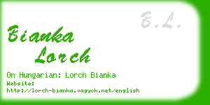 bianka lorch business card